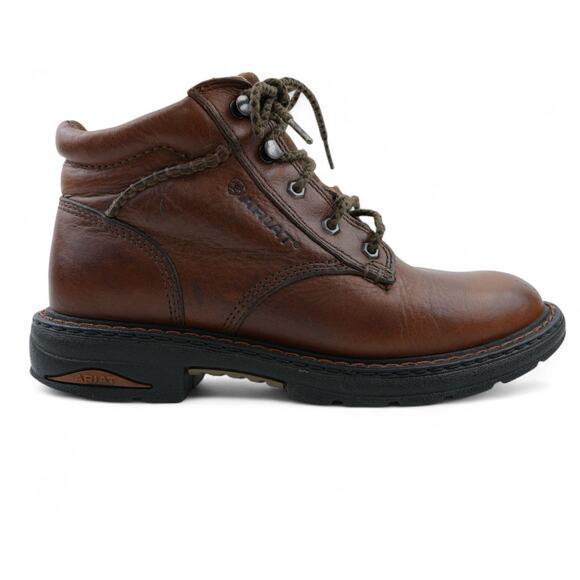 Ariat Boots Womens 7.5C Brown Leather Macey Work 4LR Composite Toe 10005947 - Picture 1 of 12
